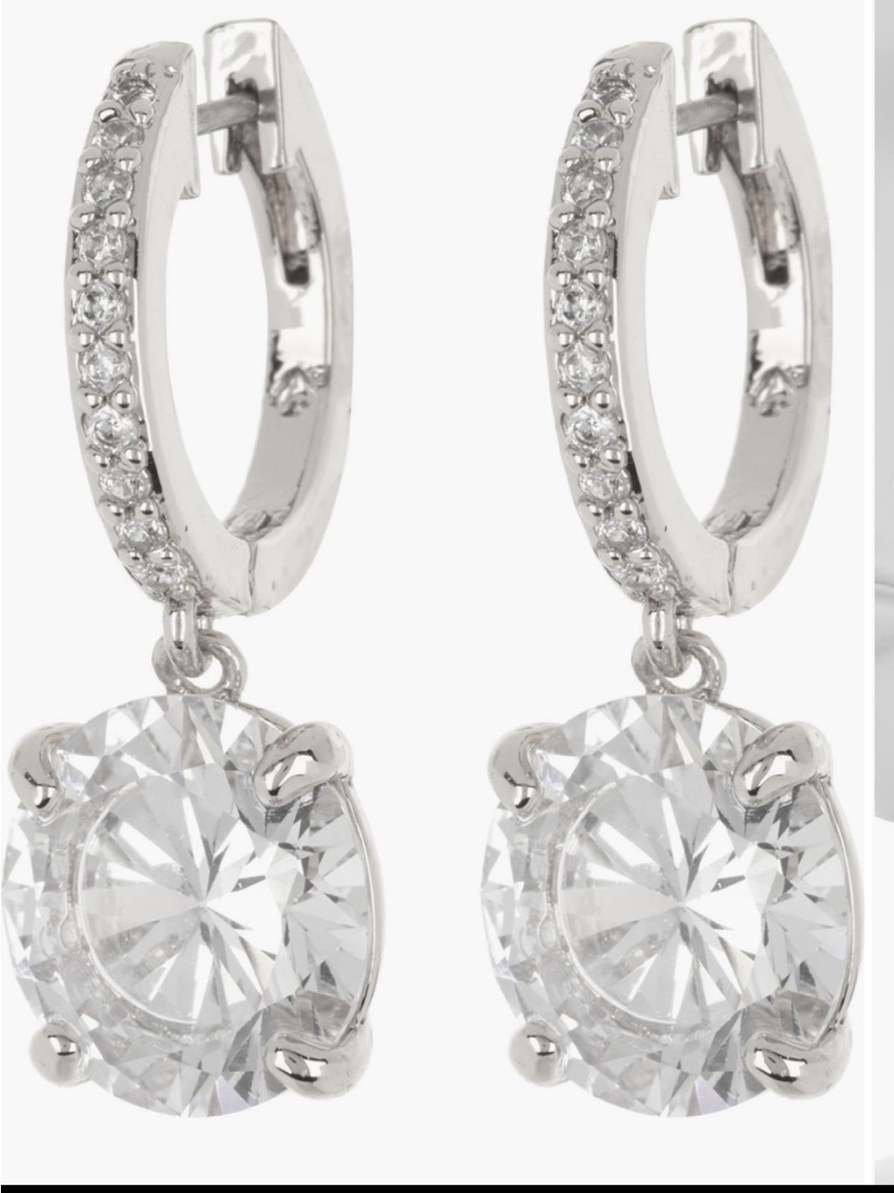 kate spade That Sparkle Pave Huggie Hoop Earrings